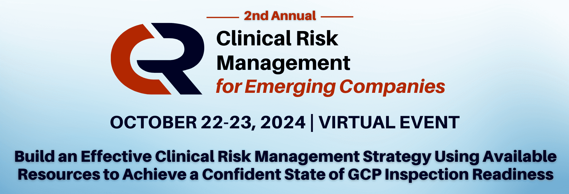 Hero Banner of Clinical Risk Management, October 22-23, 2024 | Virtual Event